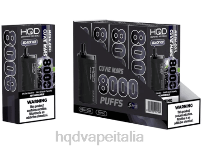 HQD Vape Online Shop | HQD CUVIE MARS monouso ghiaccio nero PHJ6135